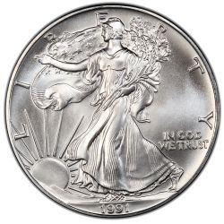 1991 American Silver Eagle Coin