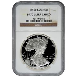 1993-P NGC PF-70 Proof American Silver Eagle Coin