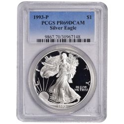 1993 PCGS PR-69 1 oz American Silver Eagle Proof Coin