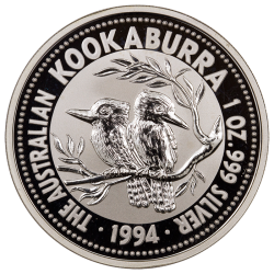 1994 1 oz Australian Kookaburra Silver Coin