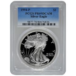 1994 PCGS PR-69 1 oz American Silver Eagle Proof Coin