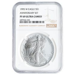 1995-W NGC PF-69 UCAM 1 oz American Silver Eagle Proof Coin
