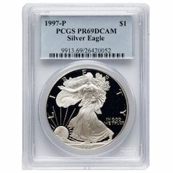1997 PCGS PR-69 1 oz American Silver Eagle Proof Coin