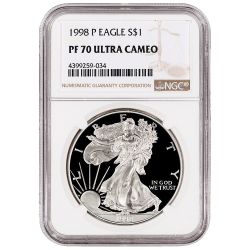 1998-P NGC PF-70 Proof American Silver Eagle Coin