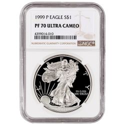 1999-P NGC PF-70 Proof American Silver Eagle Coin