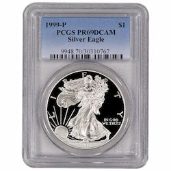 1999 PCGS PR-69 1 oz American Silver Eagle Proof Coin
