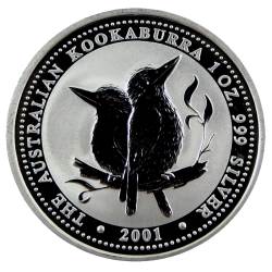 2001 1 oz Australian Kookaburra Silver Coin