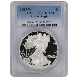 2003-W PCGS PR-70 American Silver Eagle Proof Coin
