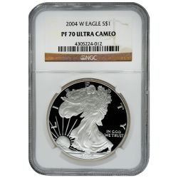 2004-W NGC PF-70 Proof American Silver Eagle Coin