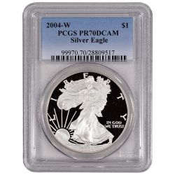 2004-W PCGS PR-70 American Silver Eagle Proof Coin