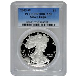 2005-W PCGS PR-70 American Silver Eagle Proof Coin