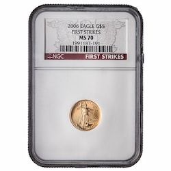 2006 NGC MS-70 First Strikes 1/10 oz American Gold Eagle Coin