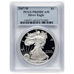 2007 PCGS PR-69 1 oz American Silver Eagle Proof Coin