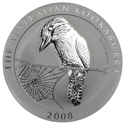 2008 1 oz Australian Kookaburra Silver Coin