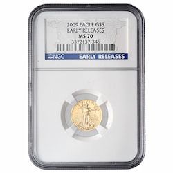 2009 NGC MS-70 Early Releases 1/10 oz American Gold Eagle Coin