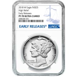 2018-W 1 oz NGC PF-70 American Palladium Eagle Coin