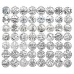 2010-2021 Burnished Silver America the Beautiful 56 Coin Set