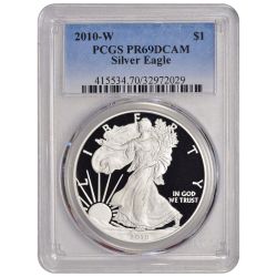 2010 PCGS PR-69 1 oz American Silver Eagle Proof Coin