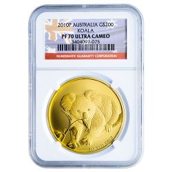 2010 NGC PF-70 2 oz Australian Koala Proof Gold Coin