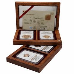 2010 NGC PF-70 First Strikes South African Gold Krugerrand 4-Coin Set with Box and COA