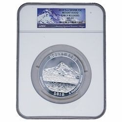 2010 NGC MS-69 Early Releases 5 oz America the Beautiful Mount Hood Silver Coin