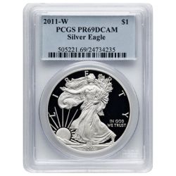 2011 PCGS PR-69 1 oz American Silver Eagle Proof Coin