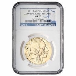 2011 NGC MS-70 Early Releases 1 oz American Buffalo Gold Coin