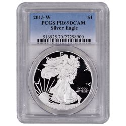 2013 PCGS PR-69 1 oz American Silver Eagle Proof Coin