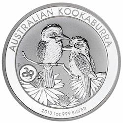2013 1 oz Australian Silver Kookaburra Coin with Snake Privy Mark