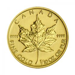 2014 Canadian Gold Maple Leaf - .9999 Fine Gold 1/10 oz