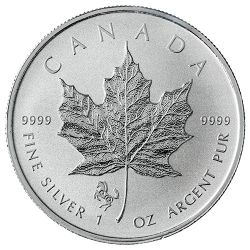 2014 1 oz Canadian Silver Maple Leaf Reverse Proof Coin - Horse Privy Mark