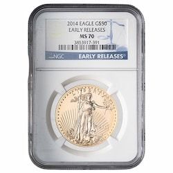 2014 NGC MS-70 Early Releases 1 oz American Gold Eagle Coin