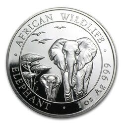 2015 1 oz Somalian Elephant Silver Coin