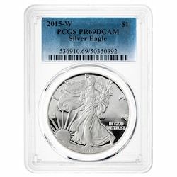 2015 PCGS PR-69 1 oz American Silver Eagle Proof Coin