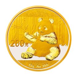 2017 15 Gram Chinese Gold Panda Coin BU