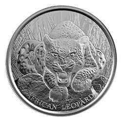 2017 African Ghana Leopard Silver Coin 1 oz