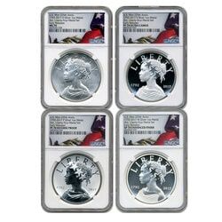 2017 American Liberty Silver NGC MS/PF-70 4 Medal Set