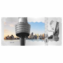 2017 Cook Islands 5 Gram Silver Banknote (Sydney Skyline Dollar)