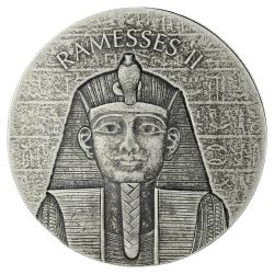 2017 Republic of Chad Pharaoh Ramesses 2 oz Silver Coin - Egyptian Relic Series