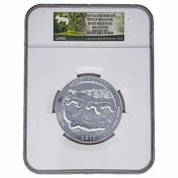 2017 NGC MS-69 DPL First Releases 5 oz America the Beautiful Effigy Mounds Silver Coin