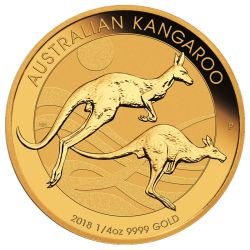 2018 Perth Mint Gold Kangaroo Coin 1/4 oz