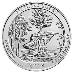2018 Pictured Rocks ATB 5 oz Burnished Silver Coins| America The Beautiful