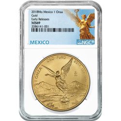 2018 Mexican Gold Libertad Coin 1 oz NGC MS-69 Early Release