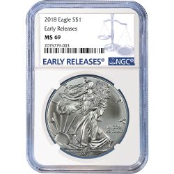 2018 NGC MS-69 Early Releases American Silver Eagle Coin
