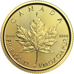 2019 1/10 oz Canadian Gold Maple Leaf Coin BU