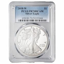 2018-W PCGS PR-70 1 oz American Silver Eagle Proof Coin