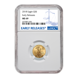 2018 1/10 oz NGC MS-69 Early Releases Gold American Eagle