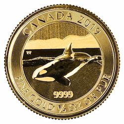 2019 1/4 oz Orca Whale Gold Coin