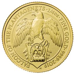 2019 1/4 oz Queen's Beasts Falcon of the Plantagenets Gold Coin