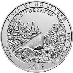 2019 5 oz Burnished Frank Church River of No Return Wilderness Silver Coin
